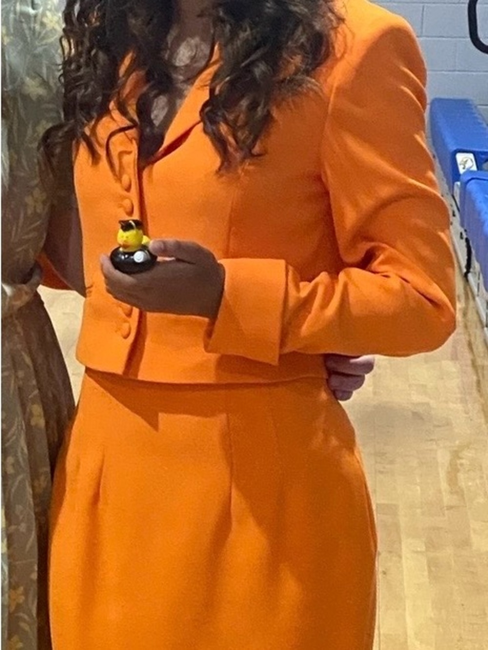 Classy Orange Skirt with Jacket